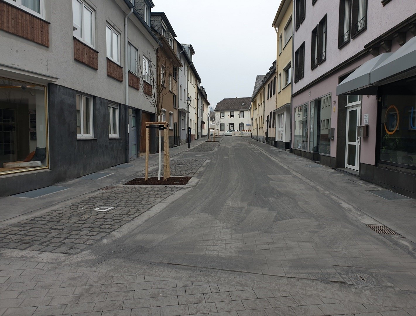 Ansicht des neuen Teils der Brückenstraße