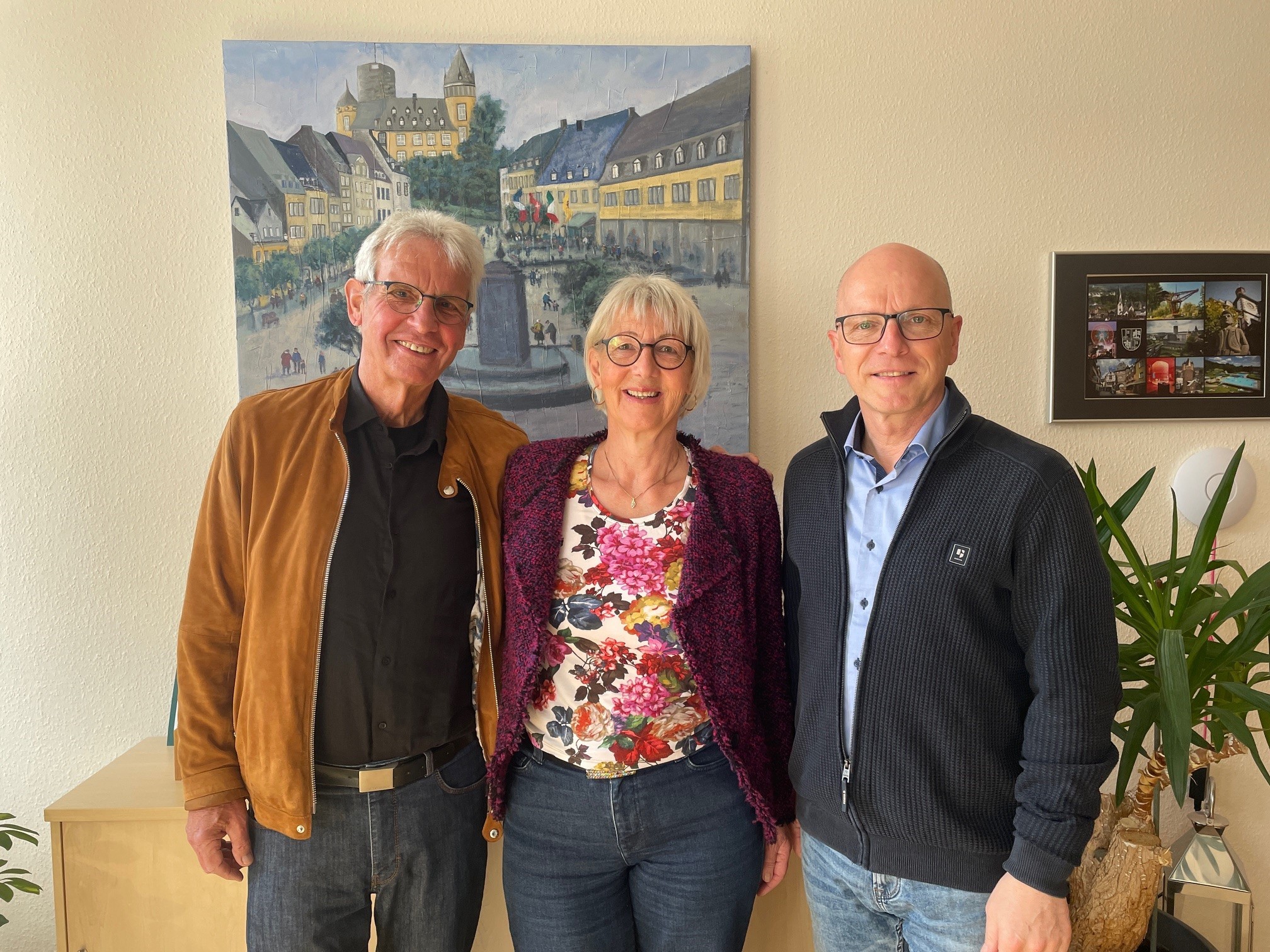 Goldhochzeitspaar Ruth und Volker Möbius mit Oberbürgermeister Dirk Meid