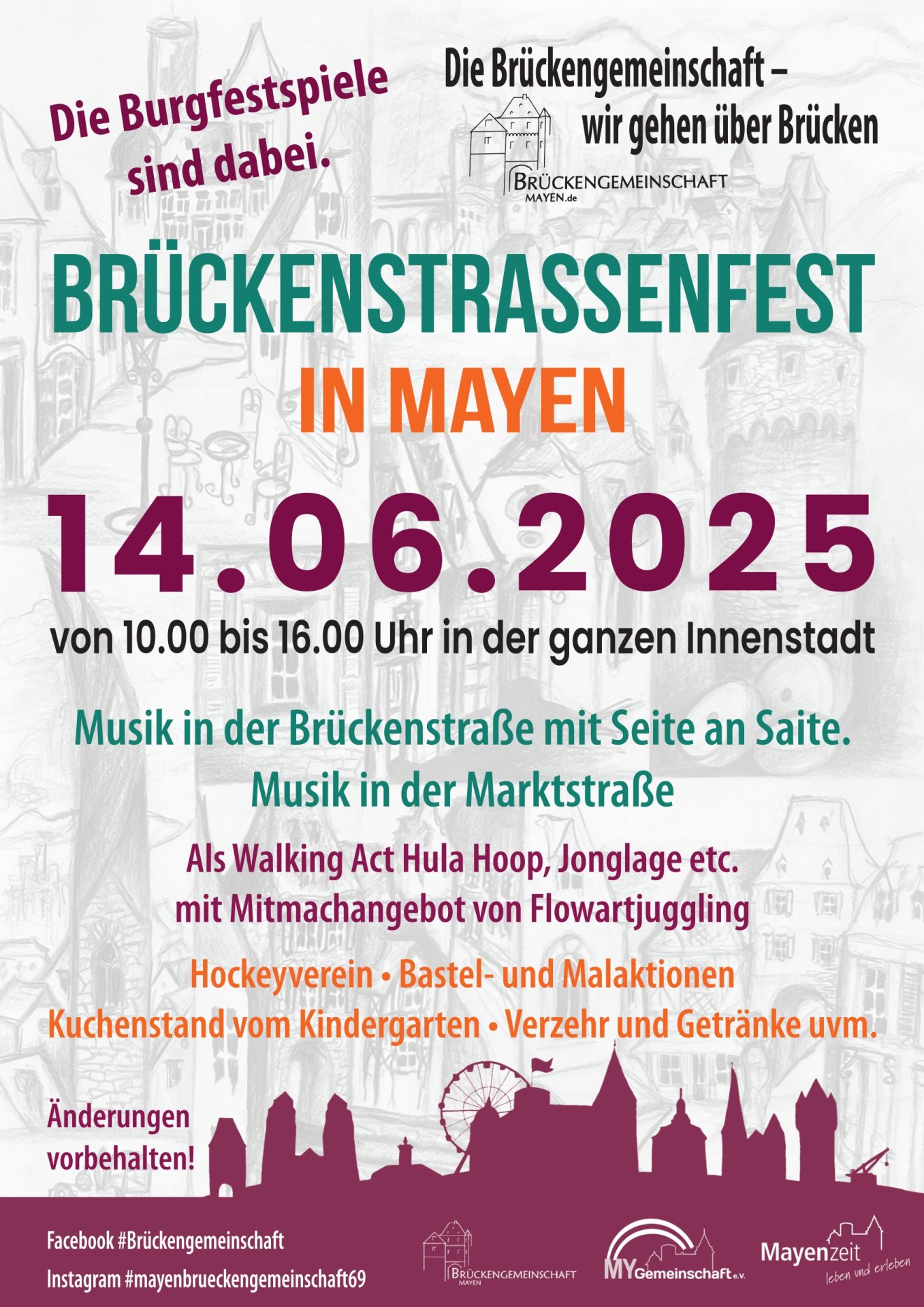 Plakat zum Brückenstraßenfest