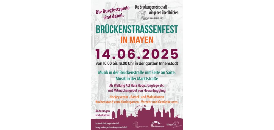 Plakat zum Brückenstraßenfest