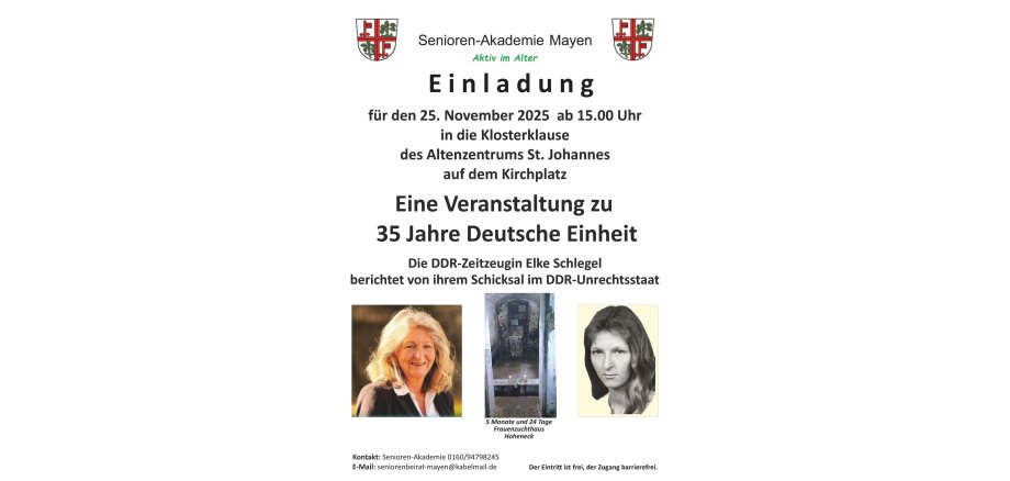 Plakat zur Veranstaltung am 25. November