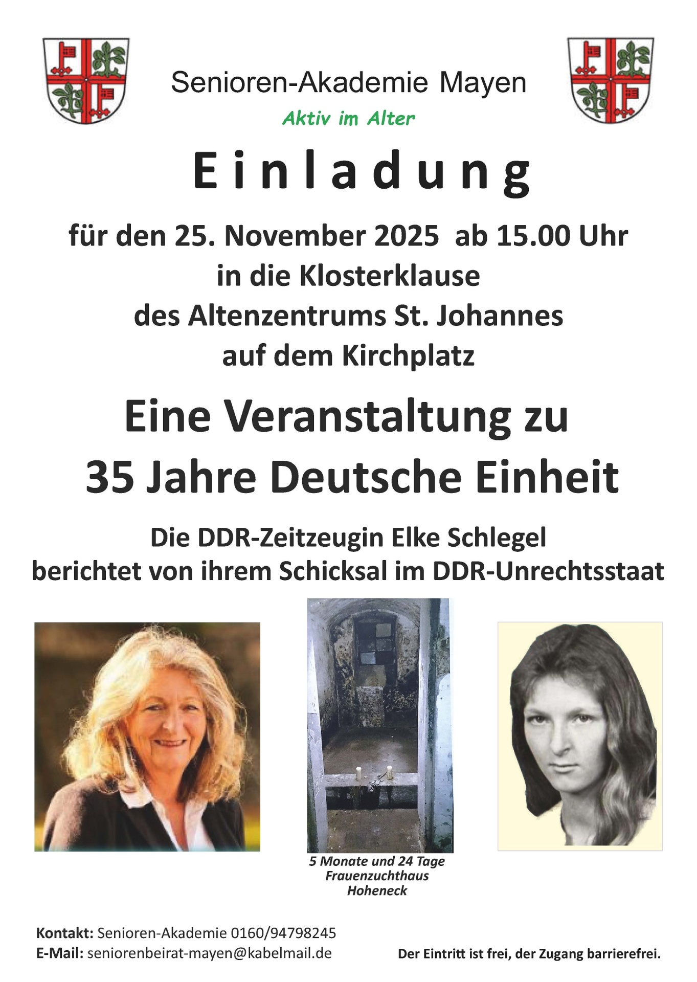 Plakat zur Veranstaltung am 25. November