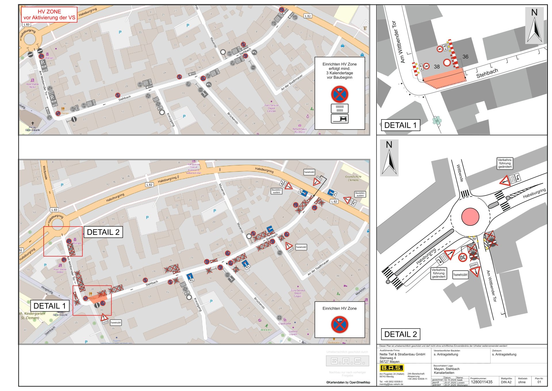 Lageplan der betroffenen Stelle