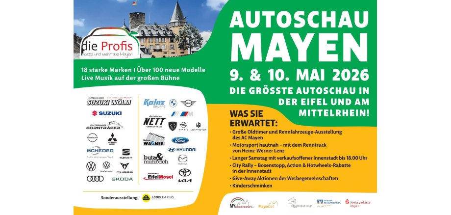 Die jährliche Autoschau wartet mit einem vielfältigen Programm auf