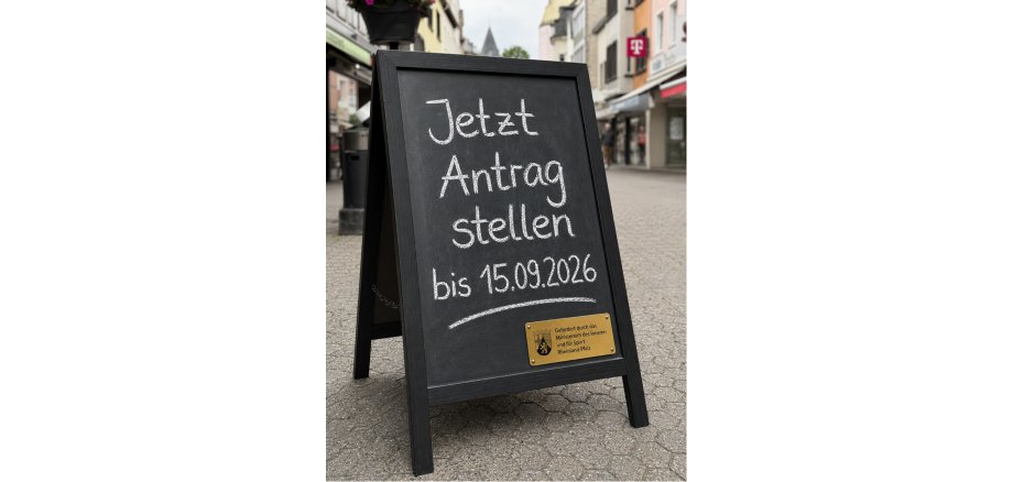 Kundenstopper mit Aufschrift