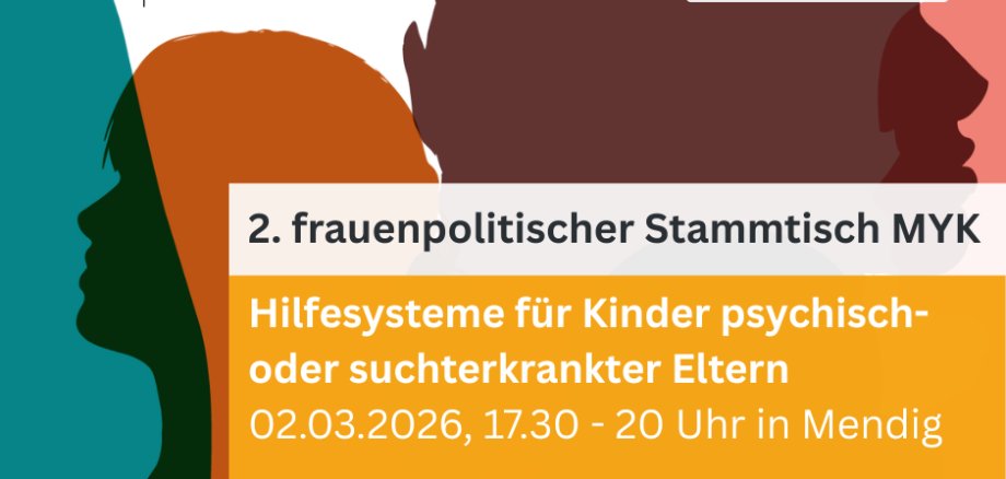 Flyer Einladung zum 2. frauenpolitischen Stammtisch MYK