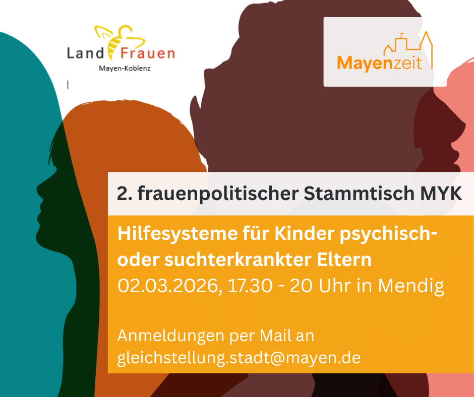 Flyer Einladung zum 2. frauenpolitischen Stammtisch MYK