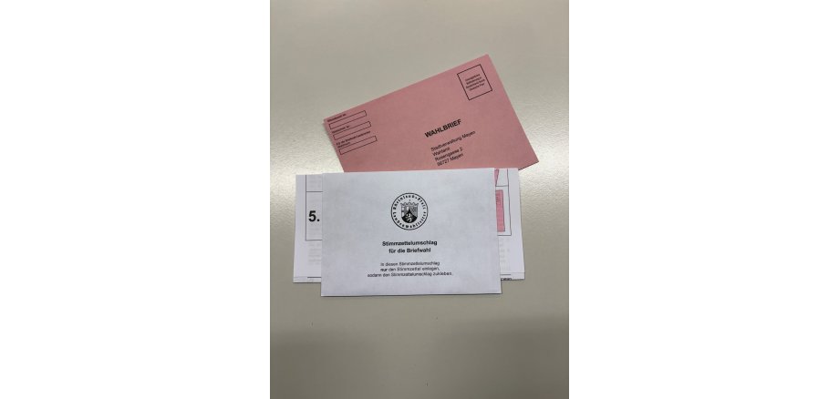 Briefwahlunterlagen für die bevorstehende Wahl