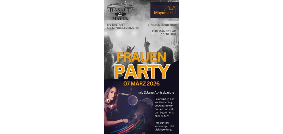 Flyer Frauenparty am 7. März
