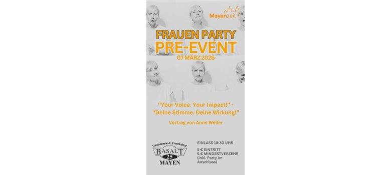 Flyer Frauenparty Pre-Event