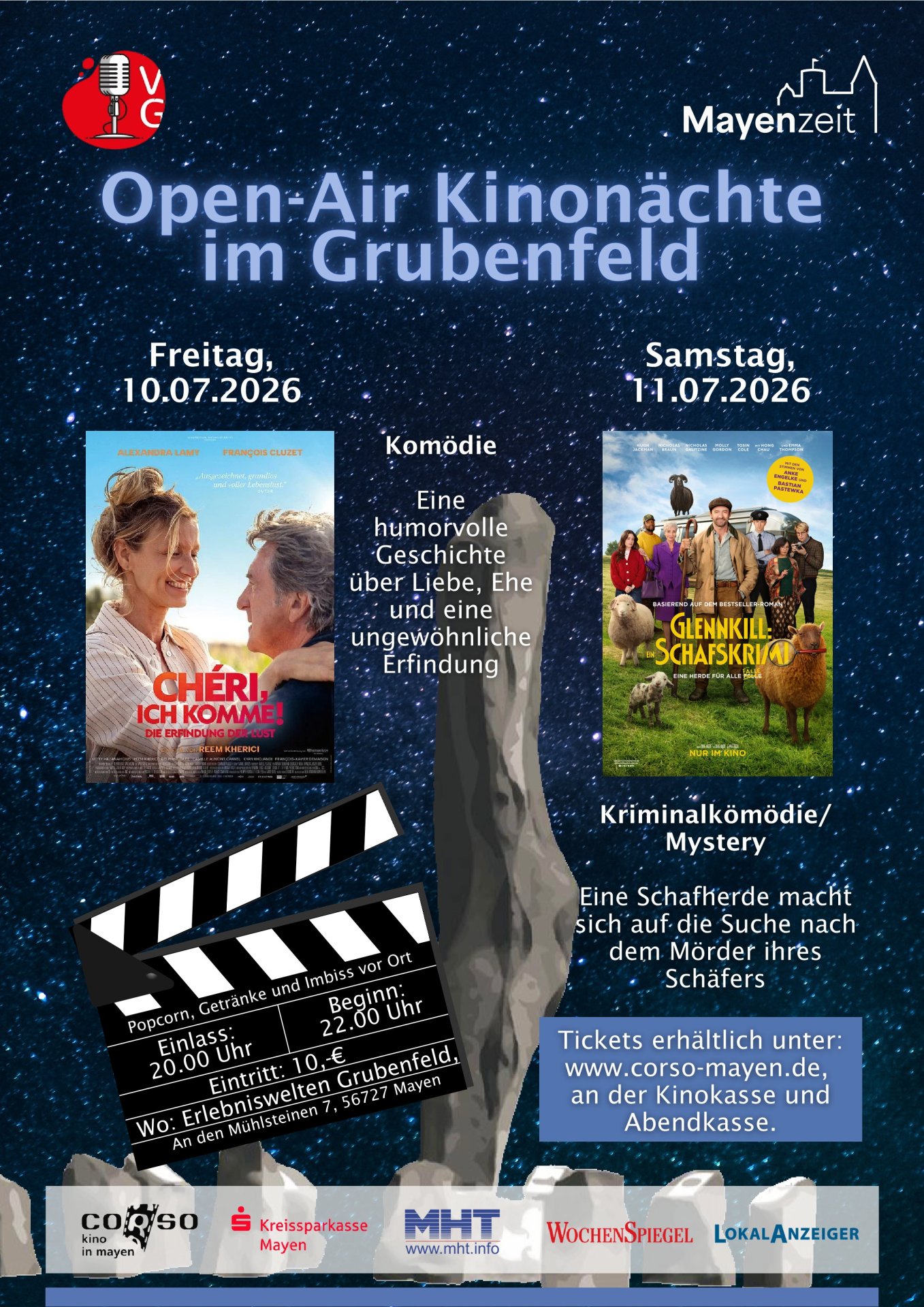 Programm des Open-Air-Kinos