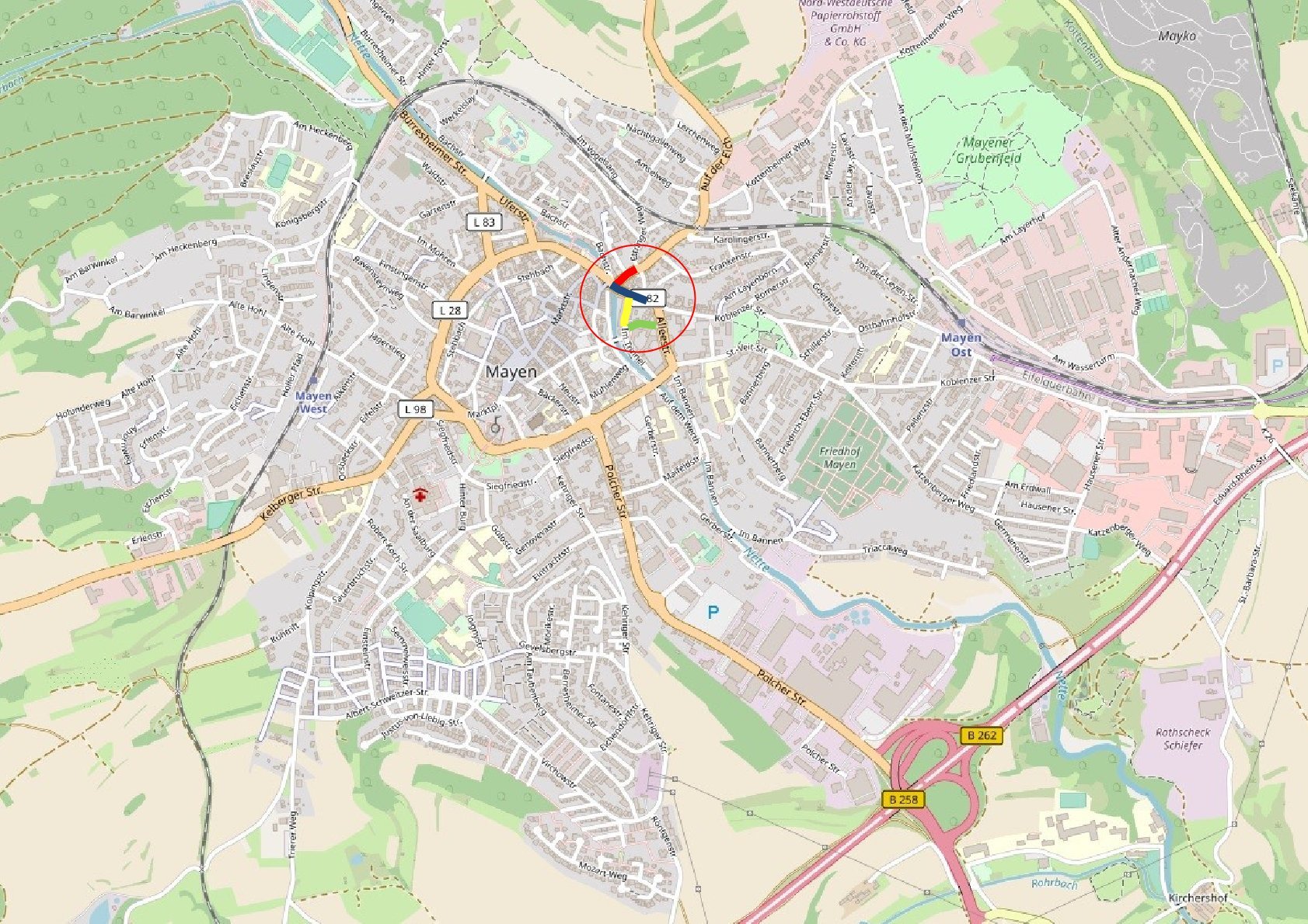 Grafik der Umleitung