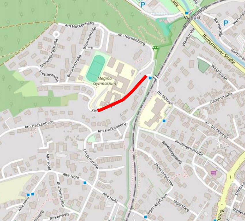 Lageplan Instandsetzung Königsbergstraße
