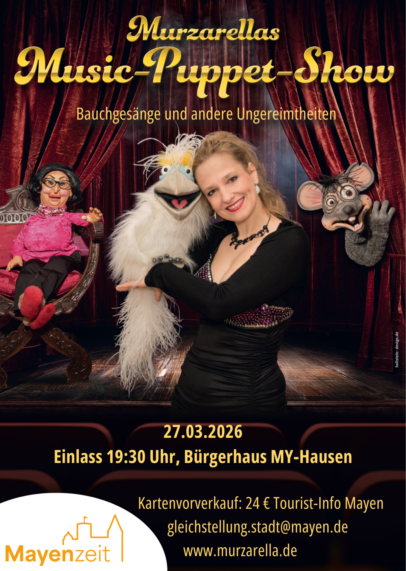 Flyer zur Music-Muppet-Show am 27. März