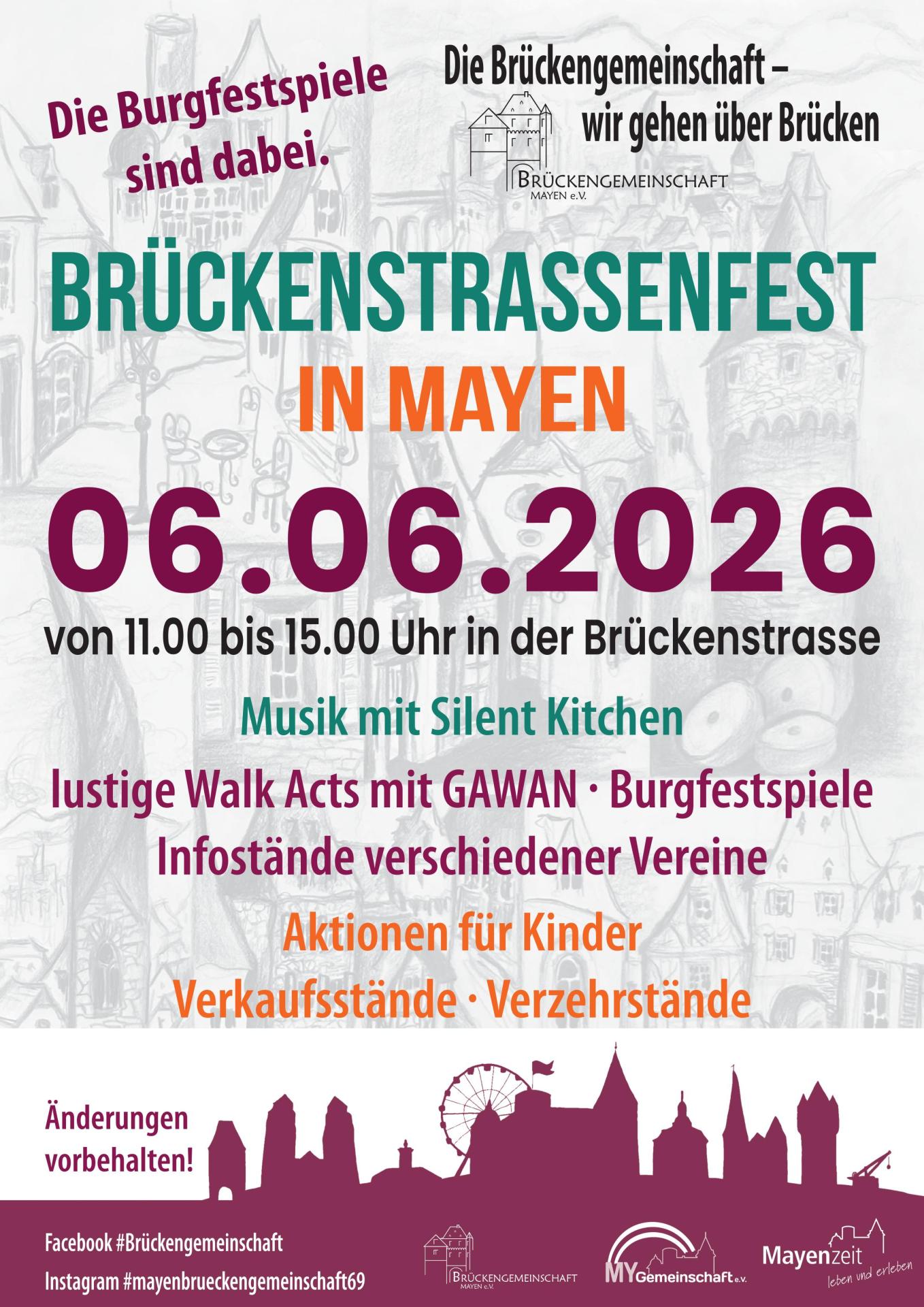 Plakat zum diesjährigen Brückenstraßenfest
