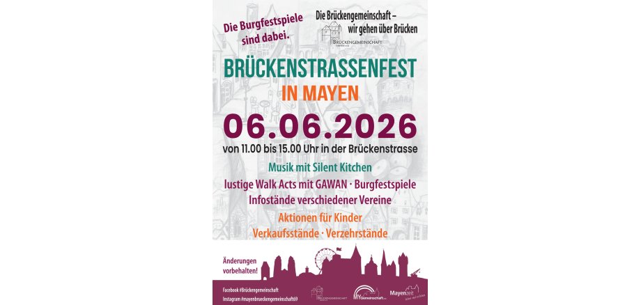 Plakat zum diesjährigen Brückenstraßenfest Plakat zum diesjährigen Brückenstraßenfest