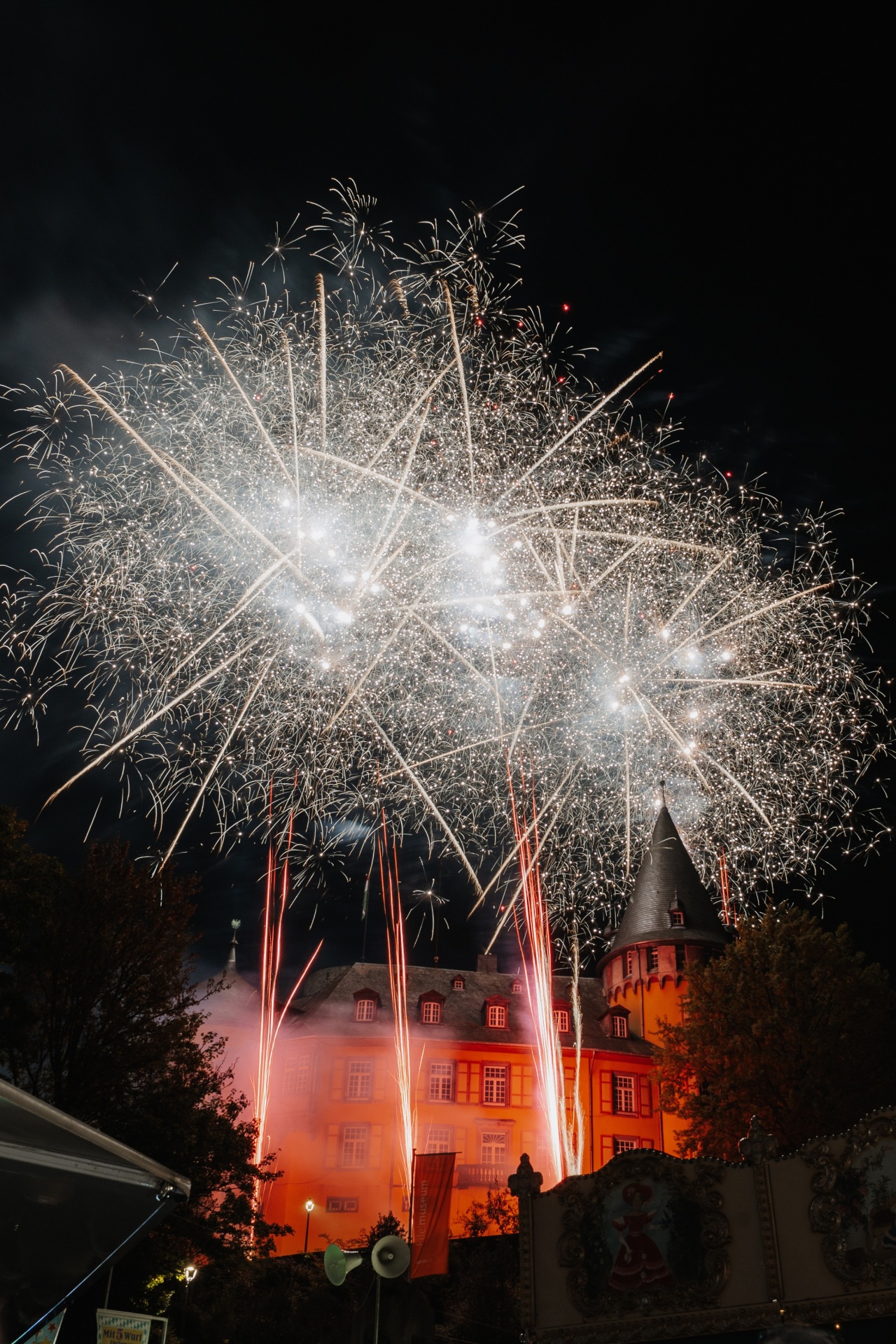 Feuerwek von der Burg aus