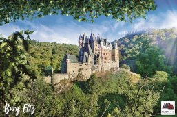 Blick auf die Burg Eltz im Talkessel