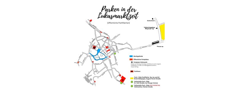 Grafik mit Skizze Parken in der Lukasmarktzeit